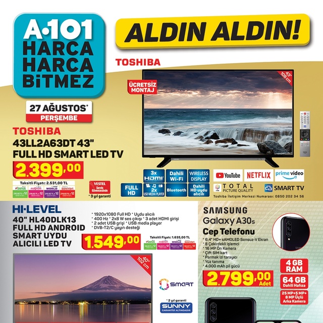 A101 BİM aktüel ürünleri