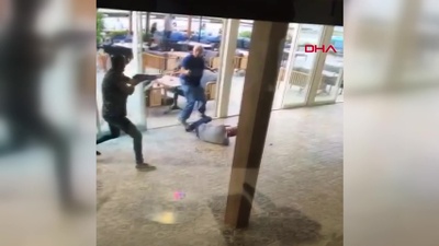 Kafede dehşet anları! Böyle çatıştılar