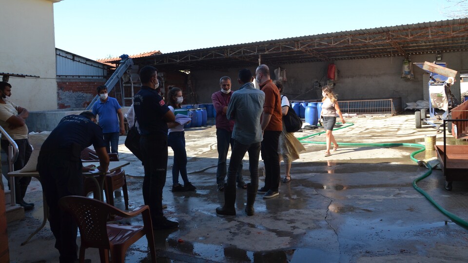 Dans ederek ayaklarıyla salça yaptı!