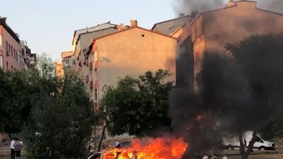 Alev saçan araç hareket edince!