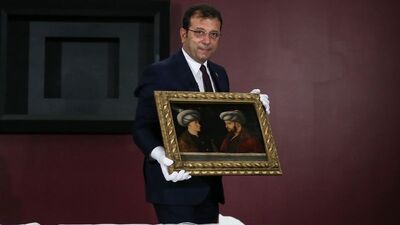 İmamoğlu Fatih'in portresini tanıttı