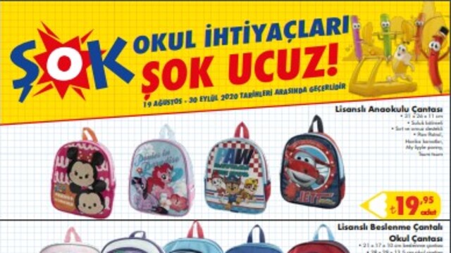 ŞOK 2-8 Eylül Aktüel ürünler kataloğu