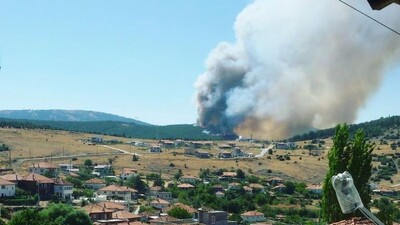 Denizli'de korkutan orman yangını!