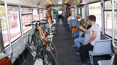 O ilde bir ilk daha: Bisiklet tramvayı