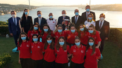 Erdoğan, şampiyonları kabul etti