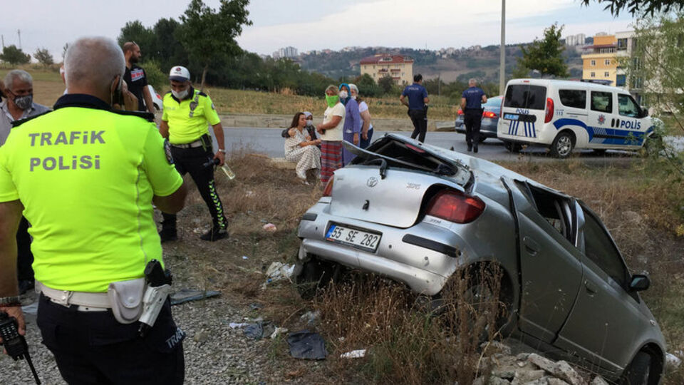 Kaza nedeniyle şoka girdi!