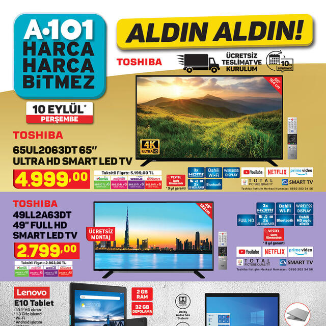 A101 10 Eylül aktüel ürünler kataloğu