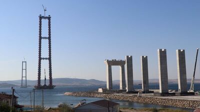 Çanakkale'de iki kıta ilk kez bir halatla birleşiyor