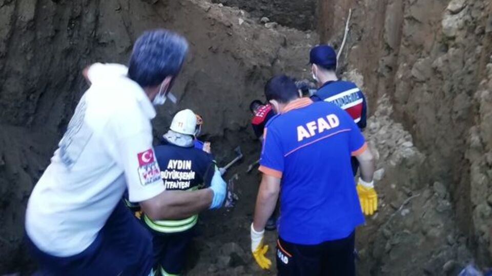Aydın'da su kuyusu açıldığı sırada göçük oluştu: 2 ölü