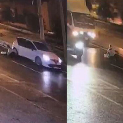 Görenler şoke oldu! Kadını otomobilden attılar!