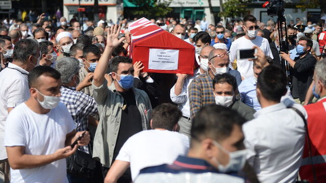 Türk Kızılay şehidi son yolculuğuna uğurlandı