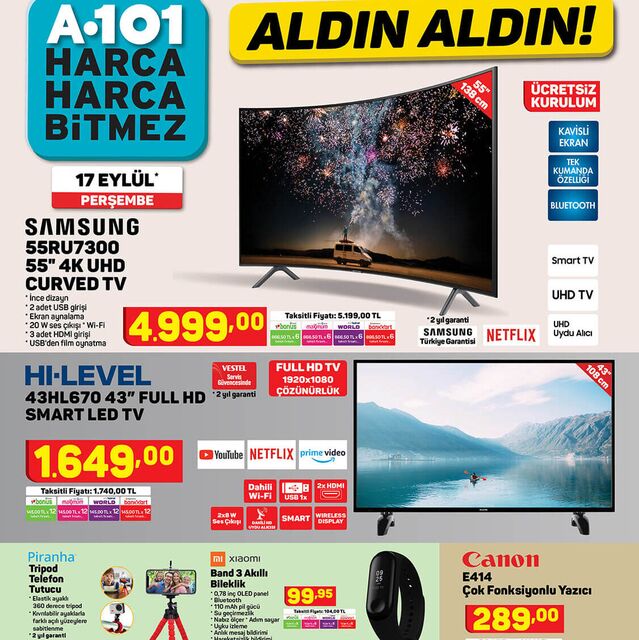 A101 17 Eylül aktüel ürünler kataloğu