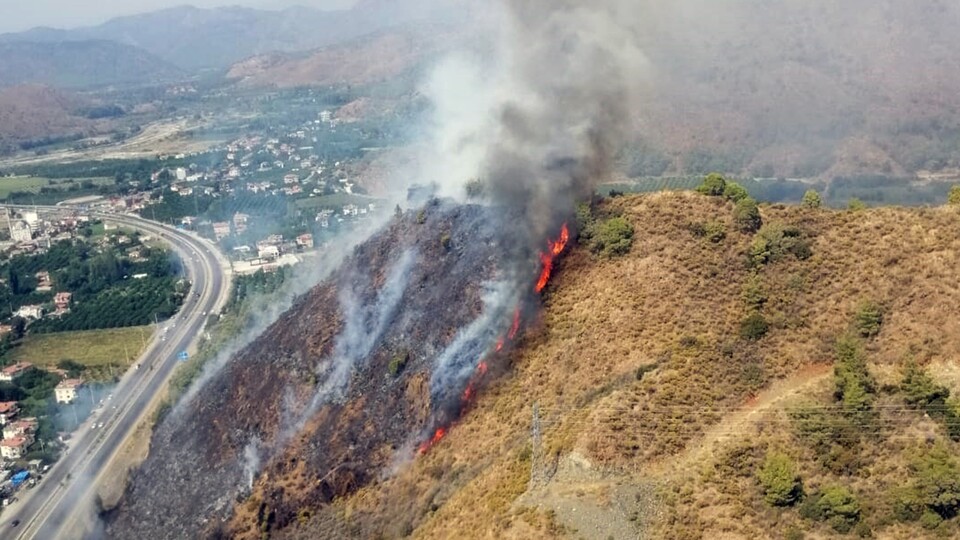 Muğla'da yıldırım kaynaklı yangın söndürüldü