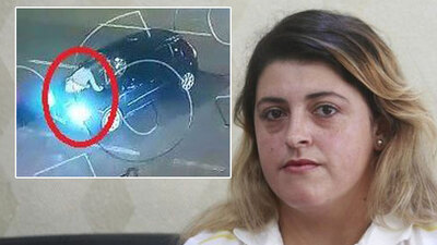 Kadın sürücü saldırganı ön kaputta emniyete götürdü!