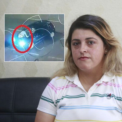 Kadın sürücü saldırganı ön kaputta emniyete götürdü!