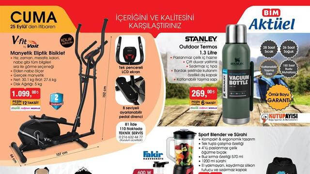 BİM 25 Eylül aktüel ürünler kataloğu