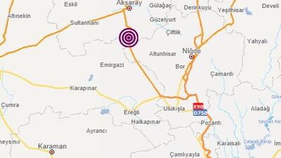 Aksaray'da korkutan deprem