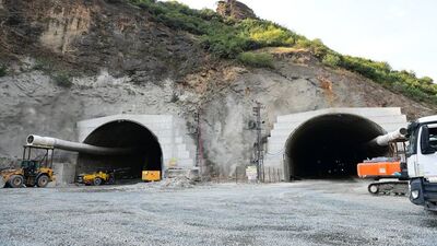 Zigana Tüneli inşaatının yüzde 70'i tamamlandı