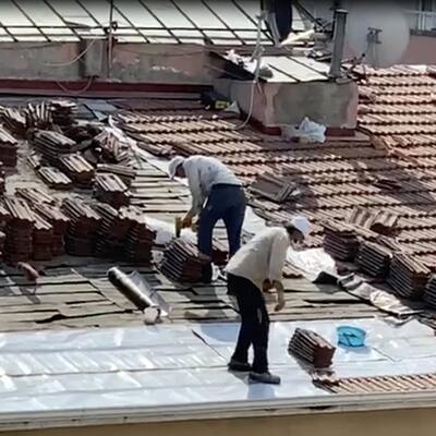 Maske var, iş güvenliği yok!