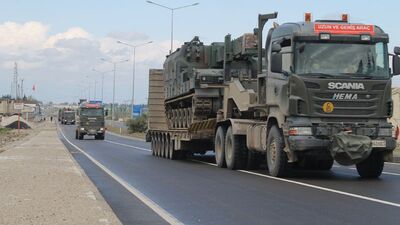 Suriye sınırına askeri sevkiyat