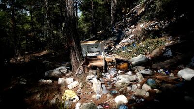 Yeşil kentin 'çöp ve moloz' ormanı