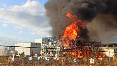 Yağ fabrikasında korkutan yangın!