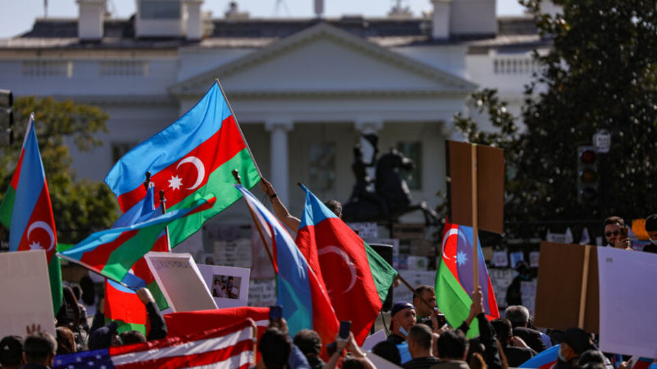 Beyaz Saray önünde Azerbaycan'a destek