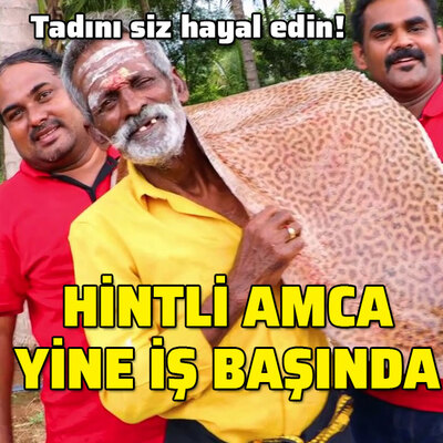 Hintli amca iş başında! Tadını siz hayal edin