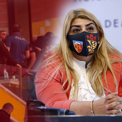 Berna Gözbaşı'nın locasına saldırı