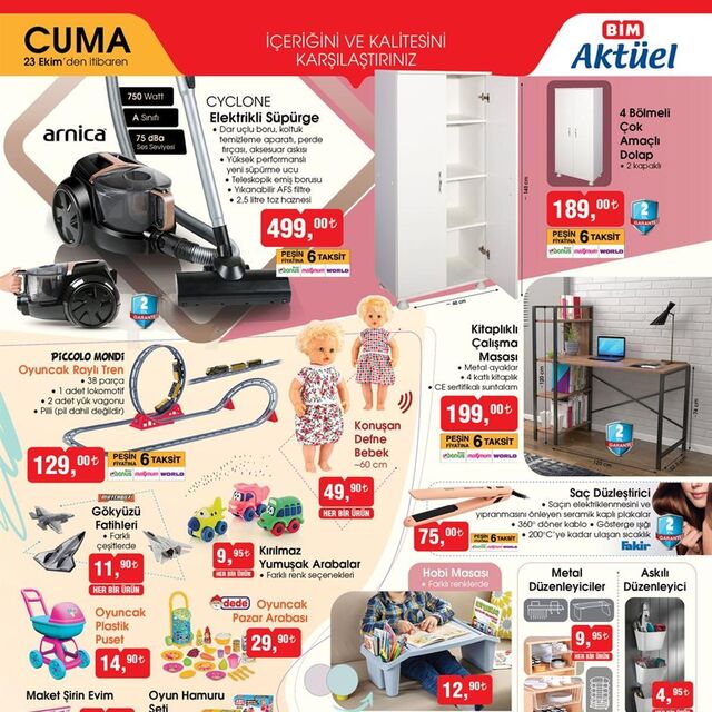 BİM 23 Ekim indirimli ürünler kaaloğu