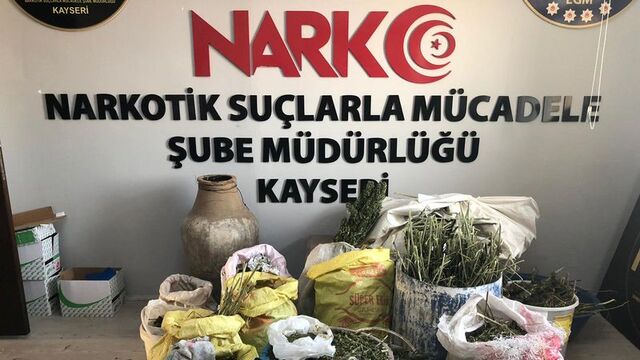 Kayseri'de 58 kilogram esrar ele geçirildi
