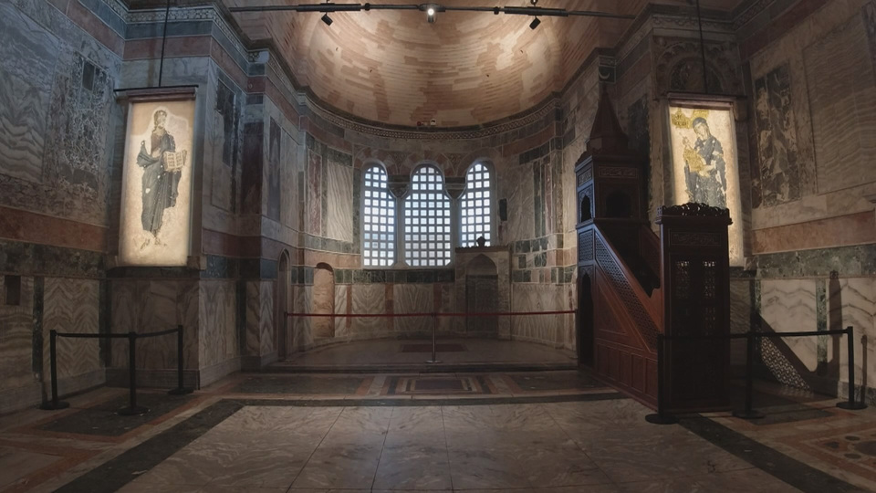 Kariye Camii'ndeki son durum görüntülendi