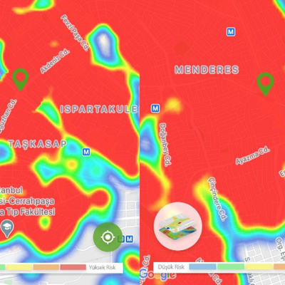 İstanbul'un koronavirüs yoğunluk haritası!