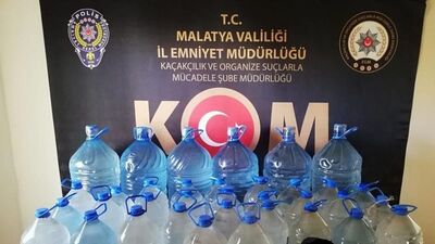 Malatya'da 269 litre sahte içki ele geçirildi