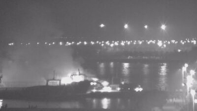 İstanbul'da gemide yangın!