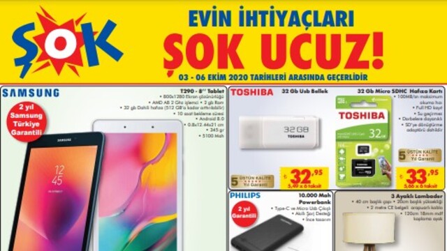 ŞOK 28 Ekim haftanın indirimli ürünleri