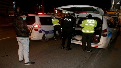 Karantina ihlali yapan kurye, polise yakalandı