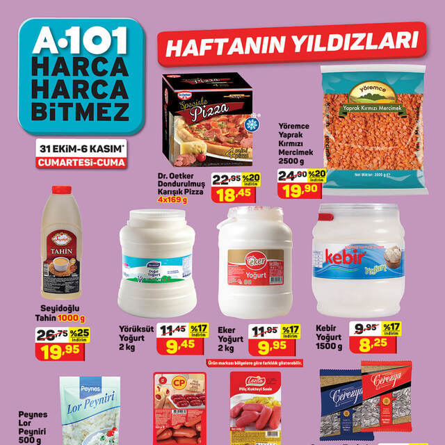 A101 31 Ekim haftanın indirimli ürünleri