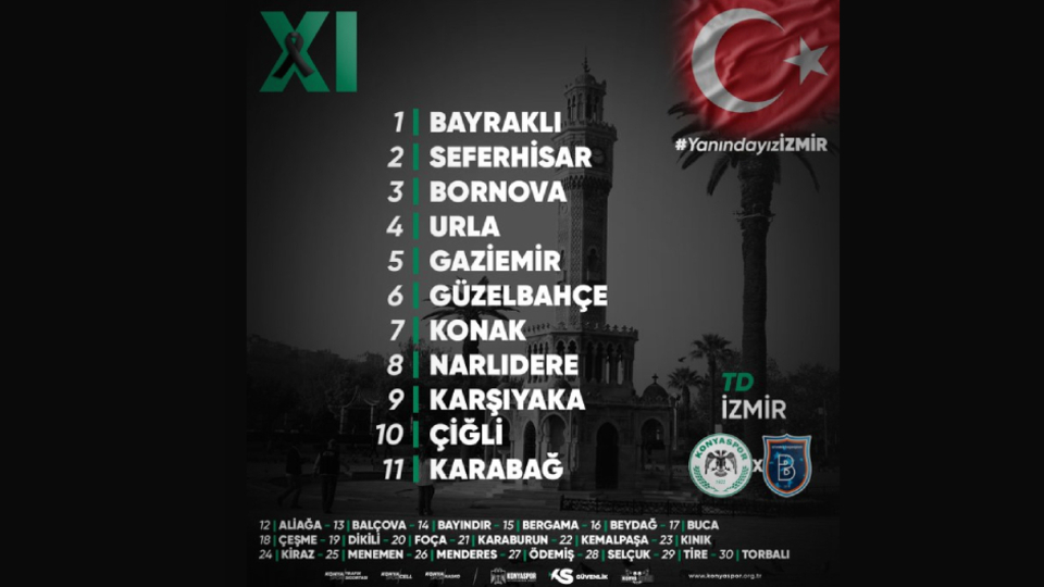 Konyaspor'dan 'İzmir'li 11 duyurusu
