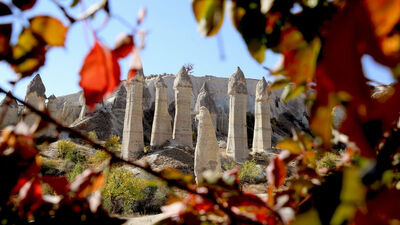 Sarının her tonuyla sonbaharda Kapadokya