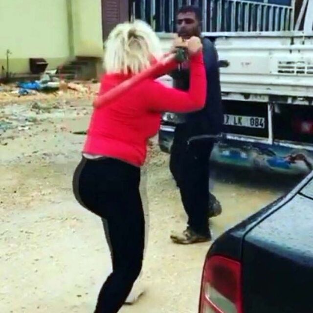 Köpeklerin mamalarını çalan kişiyi beyzbol sopasıyla dövdü