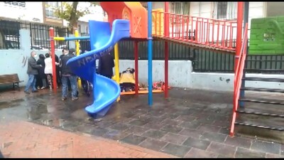 Cam silerken 4'üncü kattan düştü!