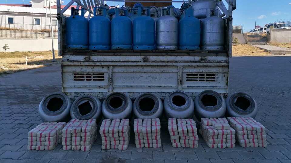 Van'da tüplerden çıktı: 105 kilo