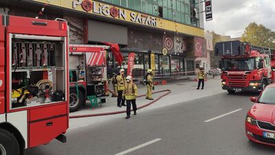 Esenler'de atış poligonunda yangın