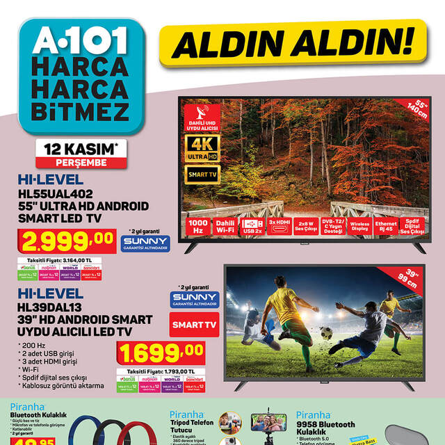 A101 12 Kasım aktüel ürünler kataloğu