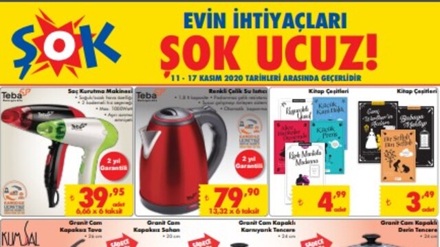 ŞOK 11 Kasım indirimli ürünler kataloğu