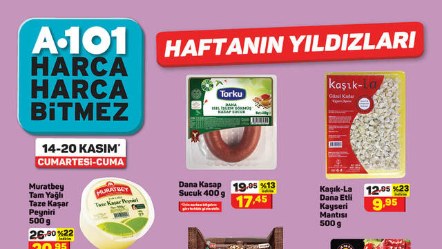 A101 14 Kasım haftanın indirimli ürünleri