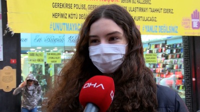 Kadına şiddete karşı dikkat çeken afiş!