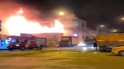 Yenibosna'da iş yerinde patlama ve yangın!