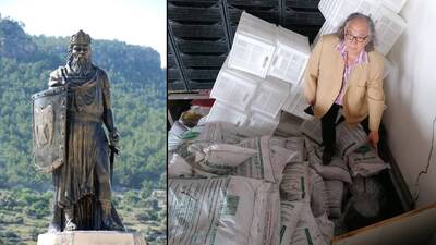 Alman imparatorun heykeli depoda bulundu